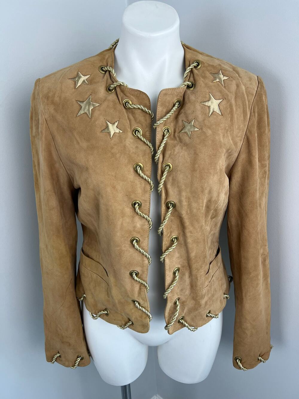Vintage Apart Genuine Goat Suede Star Rope Detail Jacket 4